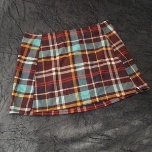 Plaid mini skirt